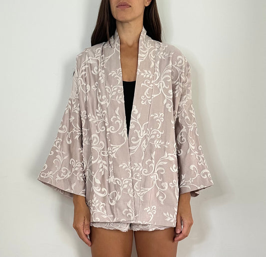 The Lilac Jacquard Kimono