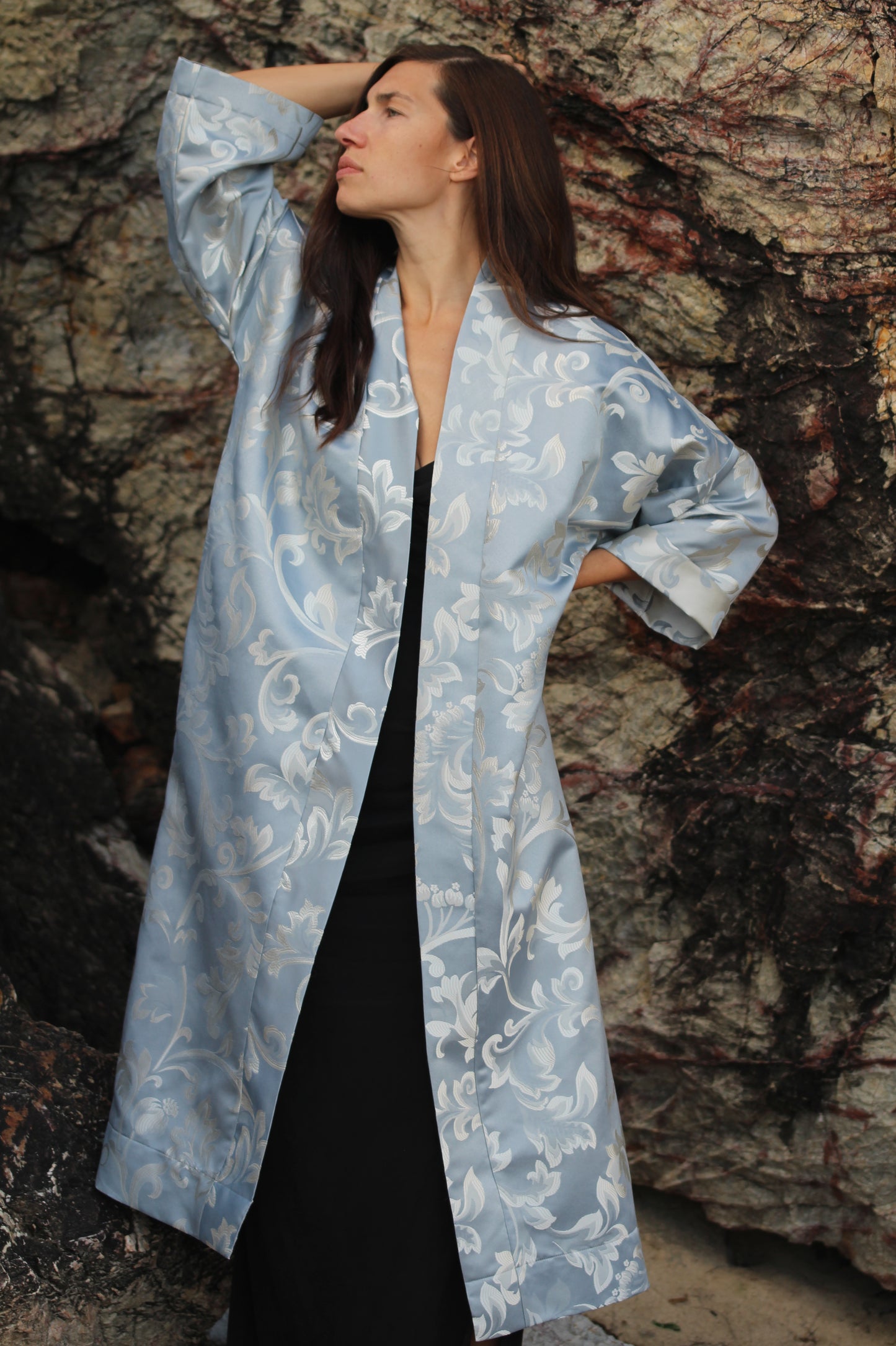The Silver Threads Kimono Coat