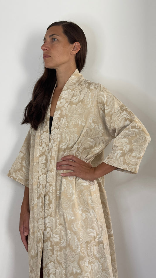 The Gold Jacquard Kimono Coat
