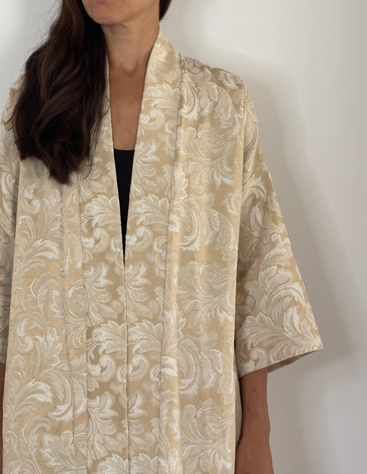The Gold Jacquard Kimono Coat