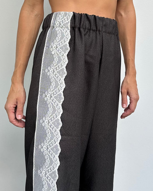 The Blossom Pant - dark brown/creme